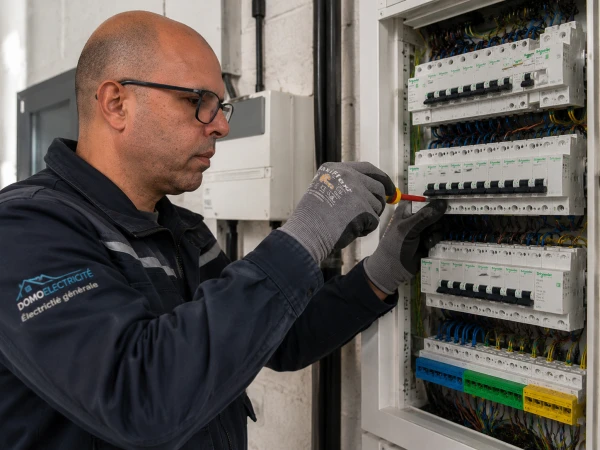 Electricien en action
